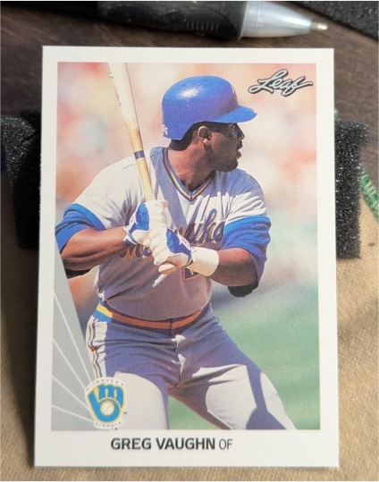 1990 Leaf #111 Greg Vaughn — front