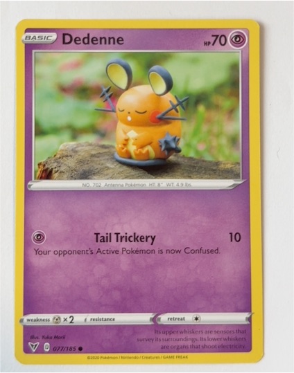 2020 Pokémon SWSH04: Vivid Voltage #077 Dedenne — front