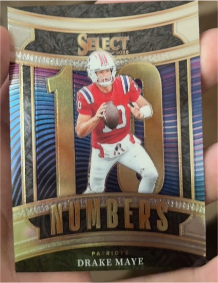 2025 Panini Select #15 Drake Maye Numbers — front