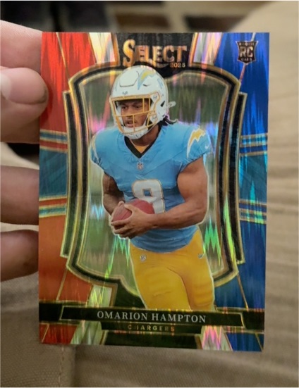 2025 Panini Select Premier Level #102 Omarion Hampton — front