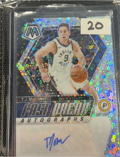 2023-24 Panini Mosaic #FB-TJM T.J. McConnell Fast Break Autograph — front