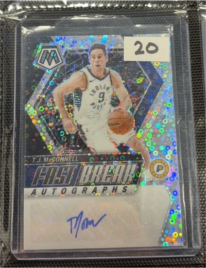 2023-24 Panini Mosaic #FB-TJM T.J. McConnell Fast Break Autographs — front