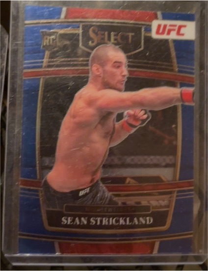 2022 Panini Select UFC #11 Sean Strickland Rookie Concourse Blue — front