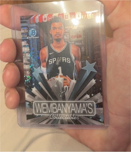 2025-26 Bowman Chrome #HS-15 Victor Wembanyama Hobby Stars Insert Spurs — front