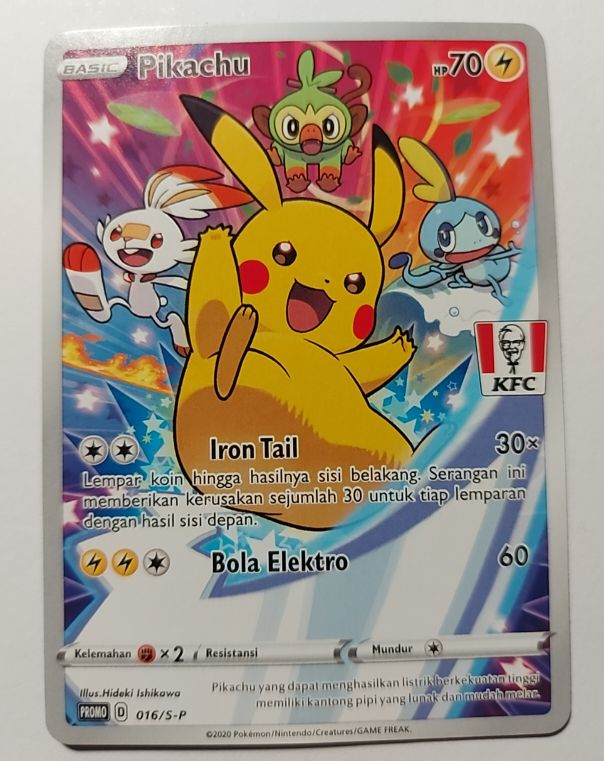2020 Pokémon 016/S-P Pikachu KFC Promo — front