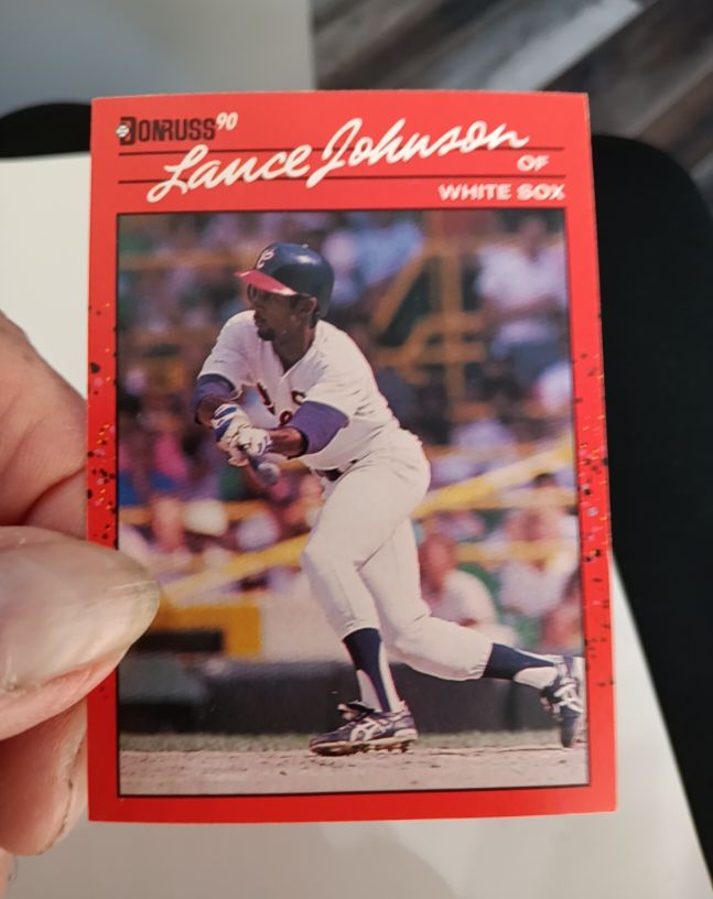 1990 Donruss #573 Lance Johnson — front