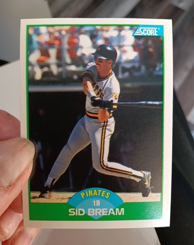 1989 Score #48 Sid Bream Pittsburgh Pirates — front
