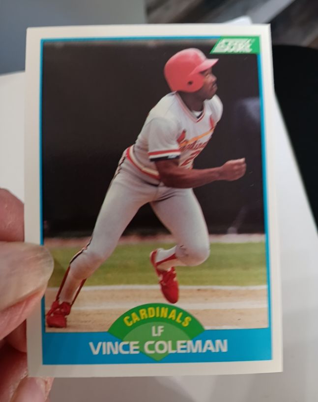 1989 Score #155 Vince Coleman — front