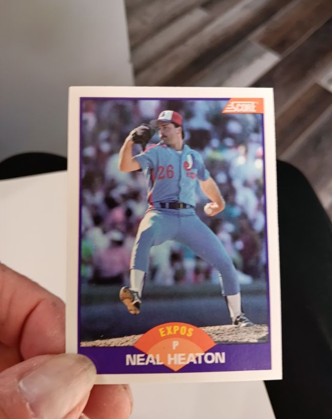 1989 Score #253 Neal Heaton Montreal Expos — front