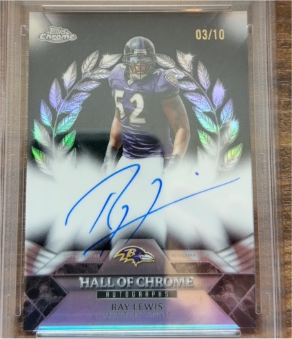 2011 Topps Chrome Hall of Chrome Autographs #HOC-03 Ray Lewis — front