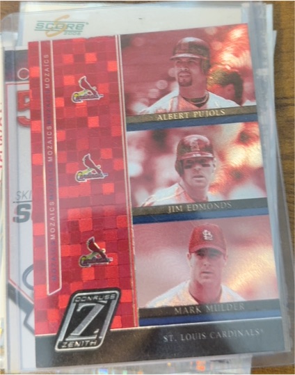 2005 Donruss Zenith Mozaics #M-2 Albert Pujols Jim Edmonds Mark Mulder — front