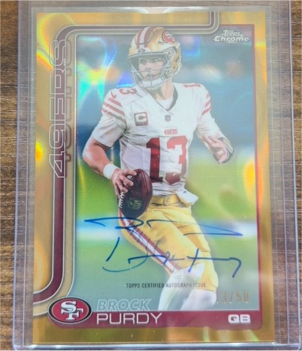 2025 Topps Chrome #BA-BP Brock Purdy — front