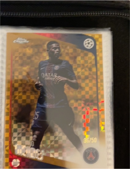 2025-26 Topps Chrome UEFA #36 Marquinhos Gold Geometric — front
