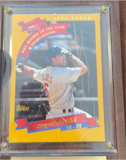 2002 Topps #719 Albert Pujols Rookie of the Year Award Winner — front