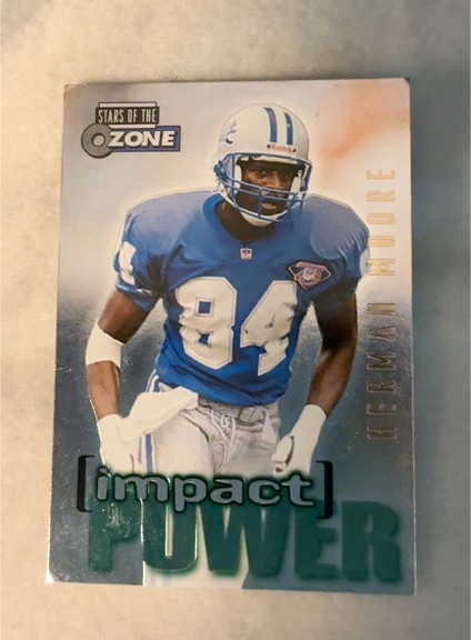 1995 Skybox Impact #IP17 Herman Moore Impact Power Detroit Lions — front