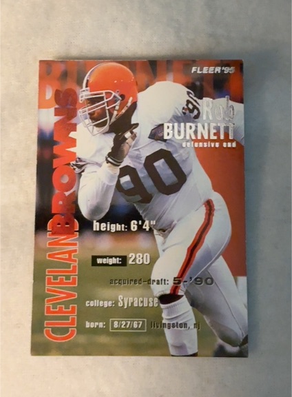 1995 Fleer #78 Rob Burnett Cleveland Browns — front