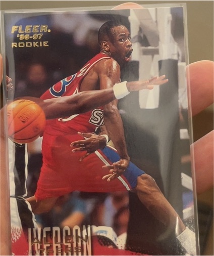 1996-97 Fleer #235 Allen Iverson Rookie Card — front