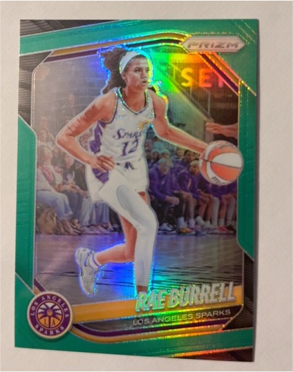 2025 Panini Prizm WNBA #25 Rae Burrell Green Prizm — front