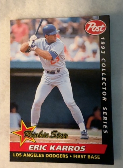 1993 Post #6 Eric Karros — front