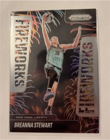 2025 Panini Prizm WNBA #2 Breanna Stewart Fireworks — front