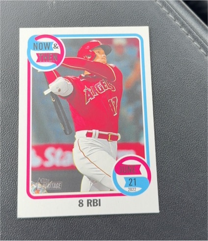 2023 Topps Heritage Now & Then #NT-10 Shohei Ohtani — front