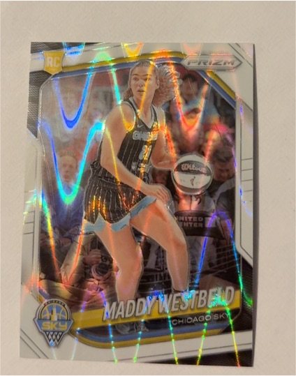 2025 Panini Prizm WNBA #138 Maddy Westbeld White Seismic Prizm — front