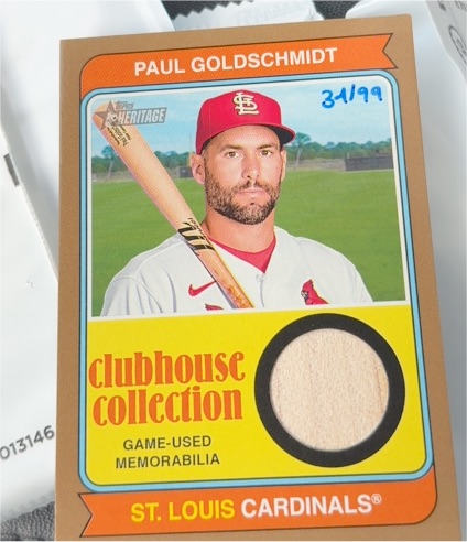 2023 Topps Heritage Clubhouse Collection #CCR-PG Paul Goldschmidt — front