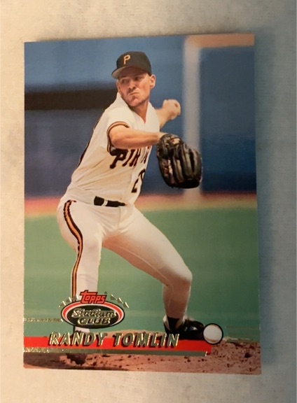 1993 Topps Stadium Club #104 Randy Tomlin — front