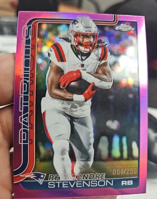 2025 Topps Chrome #210 Rhamondre Stevenson — front