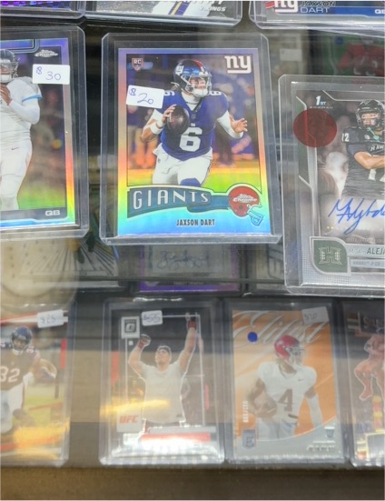 2025 Topps Chrome Football #306 Jaxson Dart Rookie New York Giants — front