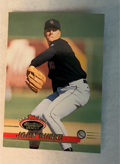 1993 Topps Stadium Club #513 John Burke — front