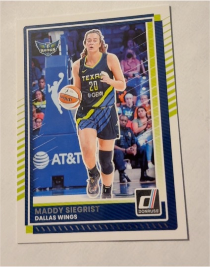 2025 Donruss WNBA #20 Maddy Siegrist — front
