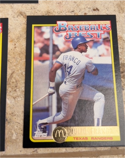 1992 Topps McDonald's Baseball's Best #27 Julio Franco — front