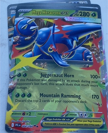Mega Heracross ex 004/094 Me02: Phantasmal Flames — front