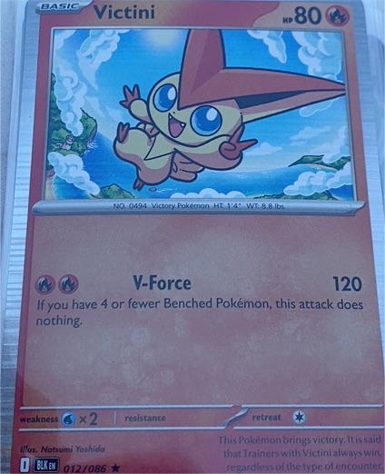 2023 Pokémon Scarlet & Violet Black Bolt #012 Victini — front