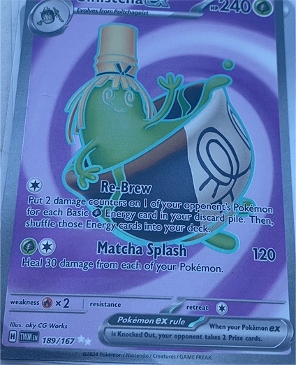 2024 Pokémon TCG SV-Twilight Masquerade #189/167 Sinistcha EX — front