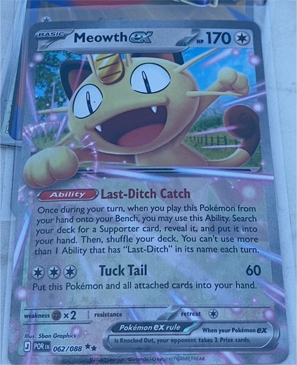 2026 Pokémon Perfect Order #062 Meowth EX — front