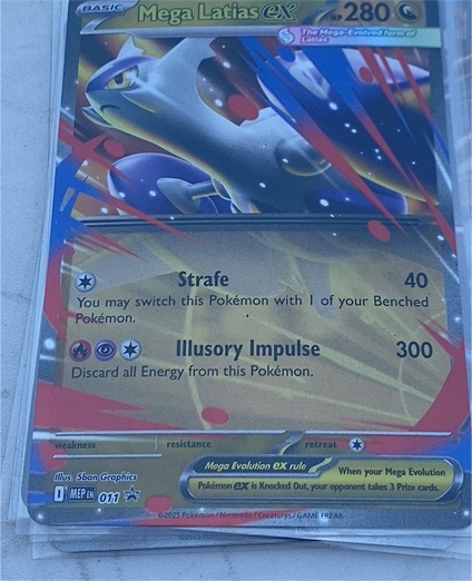 2025 Pokemon Mega Latias ex #011 ME: Mega Evolution Promo — front