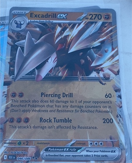 2020 Pokémon SV: Black Bolt #046 Excadrill ex — front