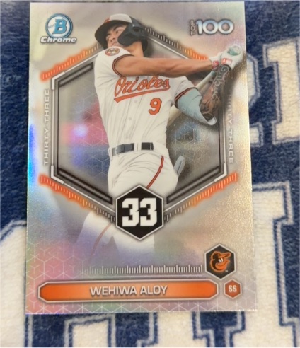 2026 Bowman Chrome Top 100 #BTP-33 Wehiwa Aloy — front
