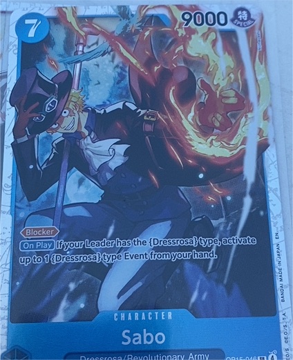 2023 One Piece Card Game OP15-046 Sabo — front