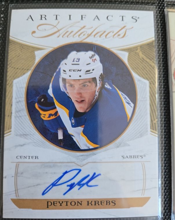 2023-24 Upper Deck Artifacts Autofacts #AF-PK Peyton Krebs — front
