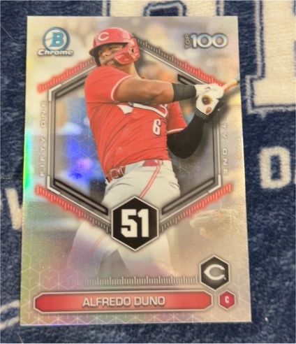2026 Bowman Chrome Top 100 #BTP-51 Alfredo Duno — front