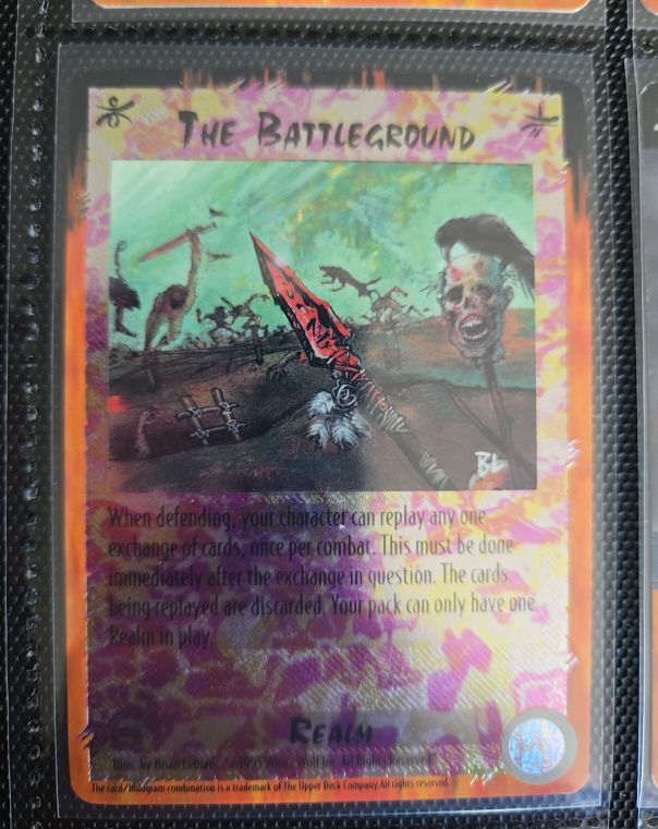 1995 Rage The Battleground Realm Foil Card — front