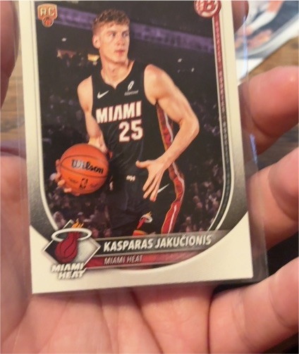 2025-26 Bowman #20 Kasparas Jakucionis Rookie — front