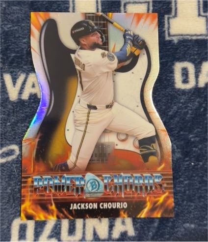 2026 Bowman Chrome #PC-4 Jackson Chourio Power Chords Die Cut — front