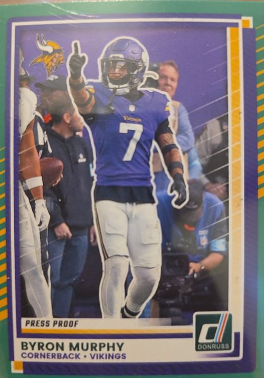 2025 Panini Donruss #137 Byron Murphy Press Proof Green — front