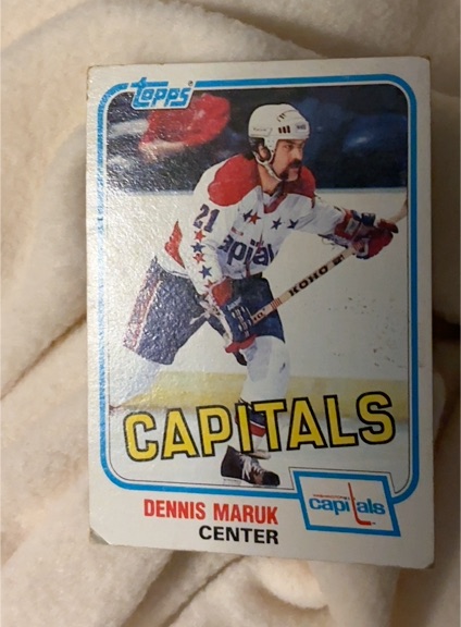 1981-82 Topps #120E Dennis Maruk Washington Capitals — front