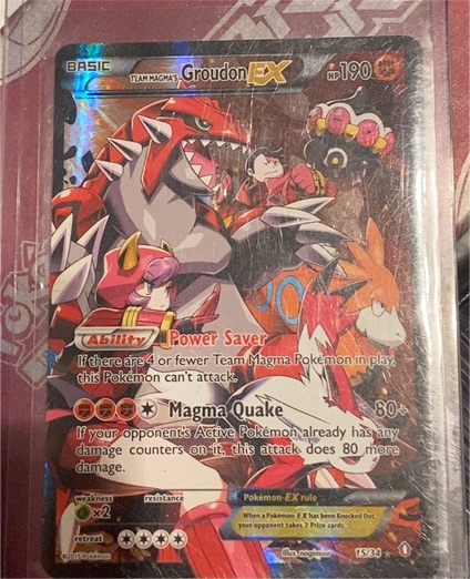 2015 Pokémon Double Crisis #15 Team Magma's Groudon EX — front