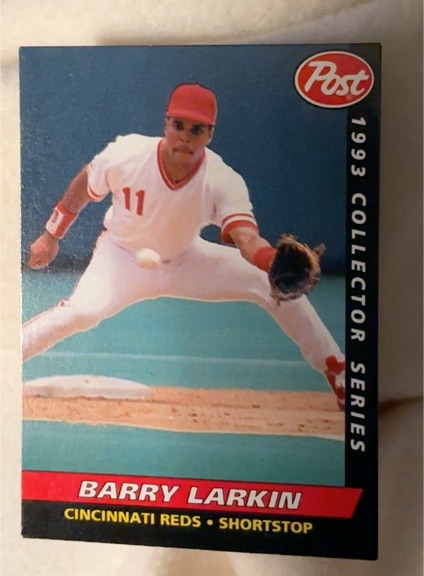 1993 Post #28 Barry Larkin — front
